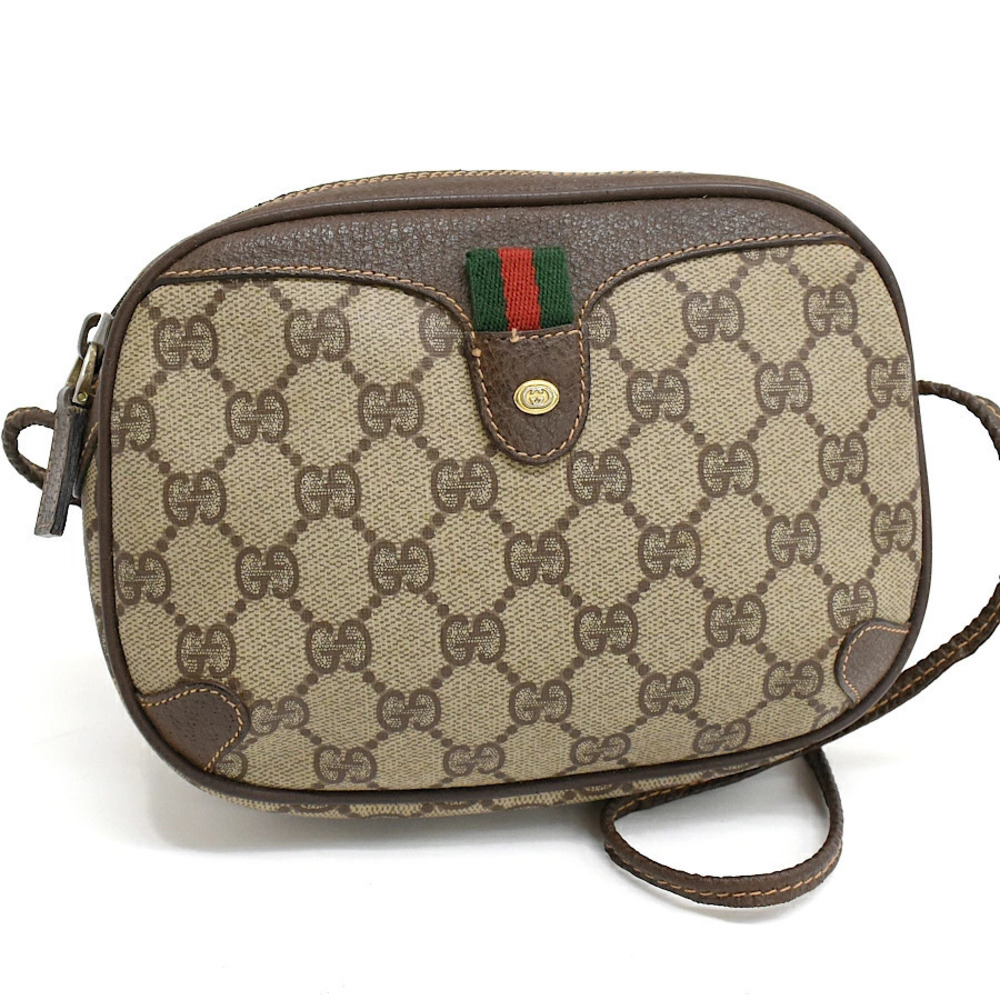 Gucci Crossbody Bag GG Supreme Sherry Leather Beige Cream
